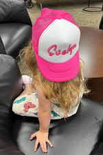 Load image into Gallery viewer, Youth Cursive POP Trucker
